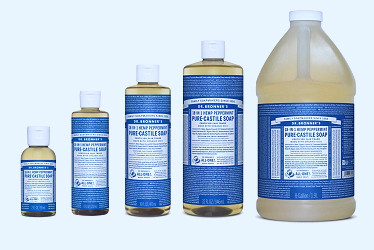 NEW Dr. Bronner's Pure-Castile Soap Liquid Hemp Peppermint All Size Dr  Bronners | eBay